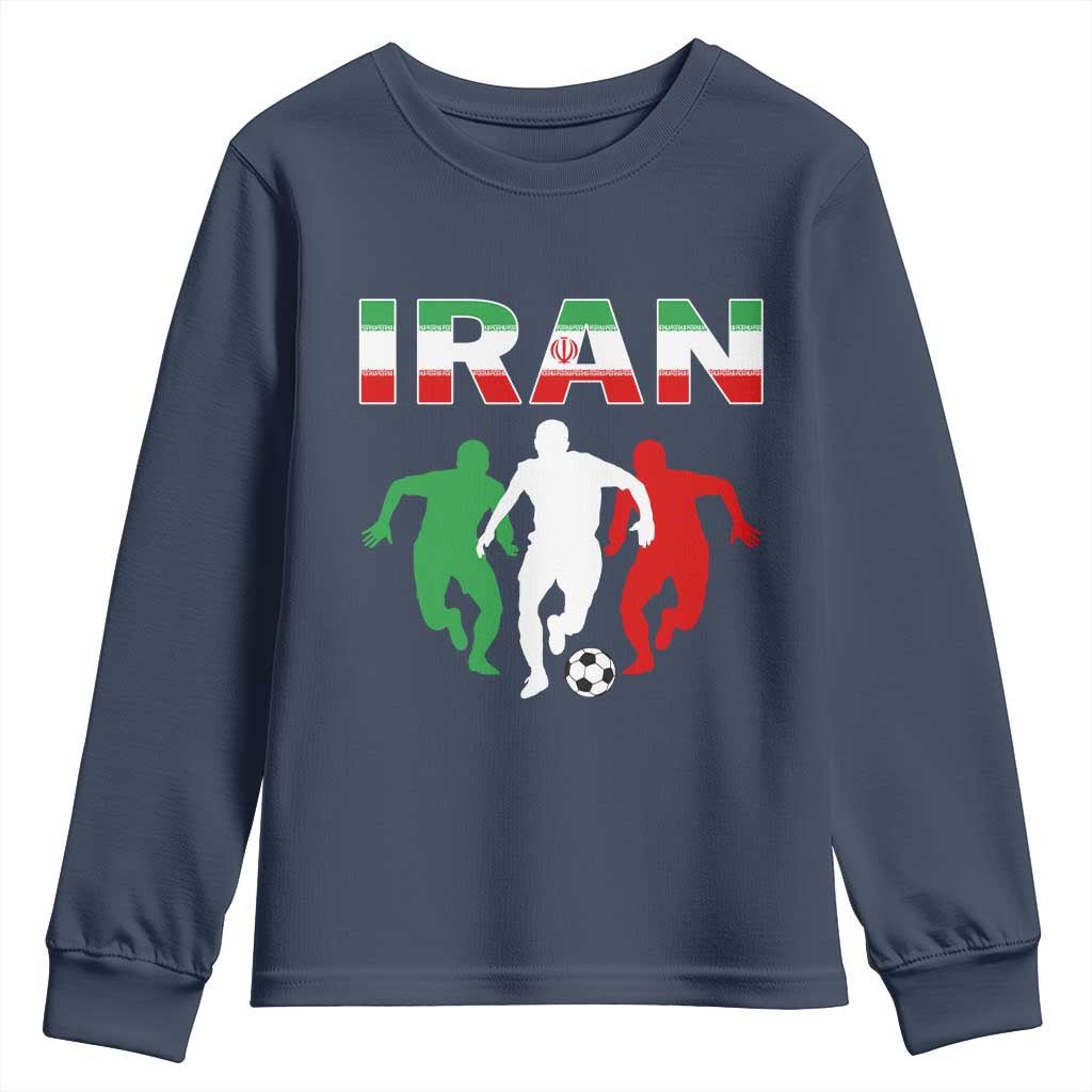 Supporting Iran Soccer Fan Youth Sweatshirt Proud Persian Heritage Gift