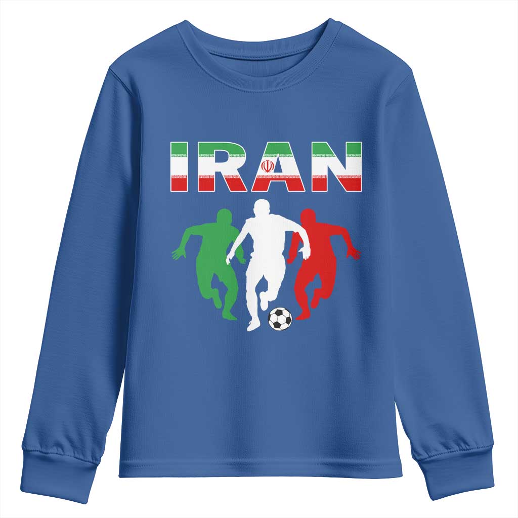 Supporting Iran Soccer Fan Youth Sweatshirt Proud Persian Heritage Gift