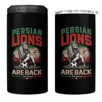 Proud Iran Soccer Fan Gift 4 in 1 Can Cooler Tumbler Persian Lions Are Back