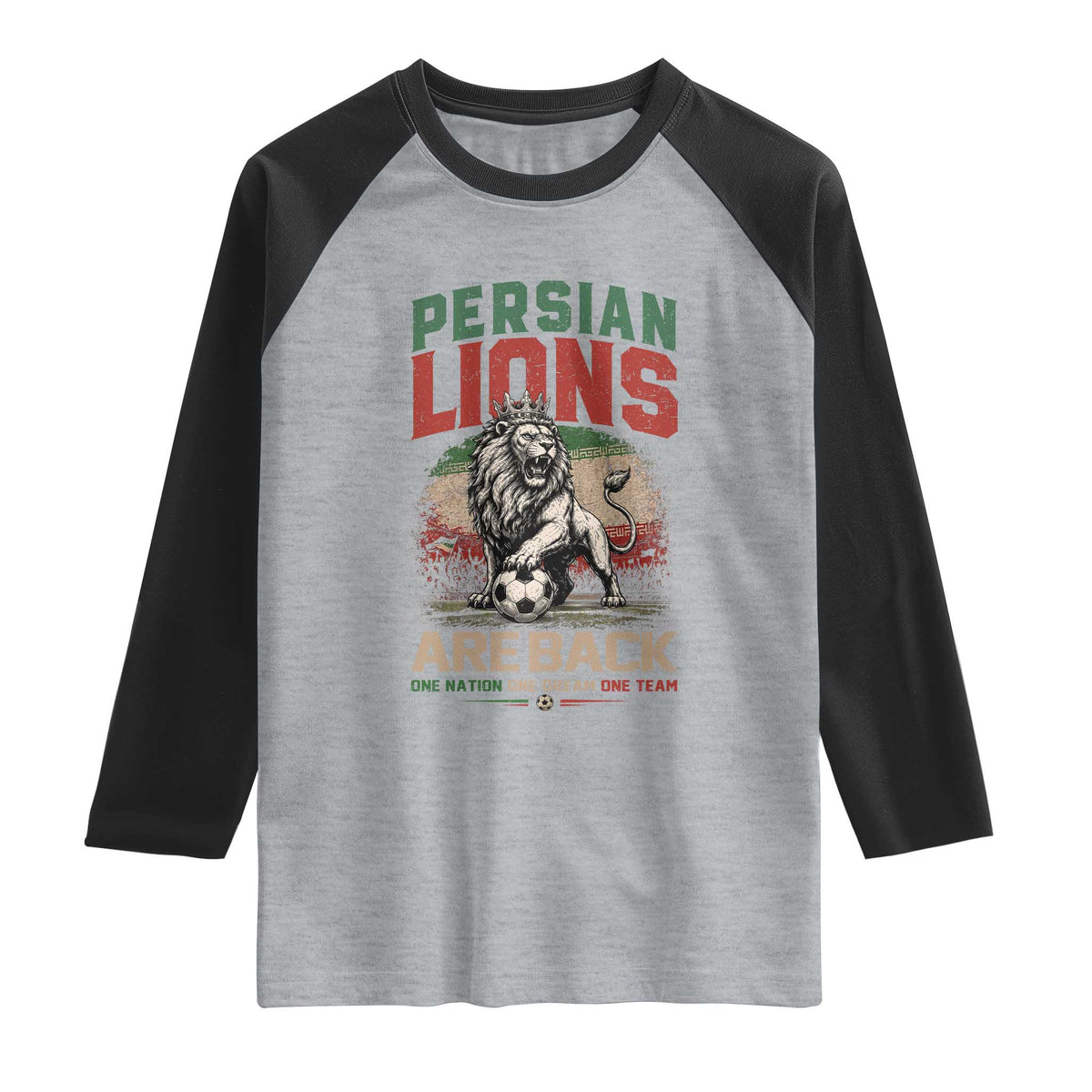 Proud Iran Soccer Fan Gift Raglan Shirt Persian Lions Are Back