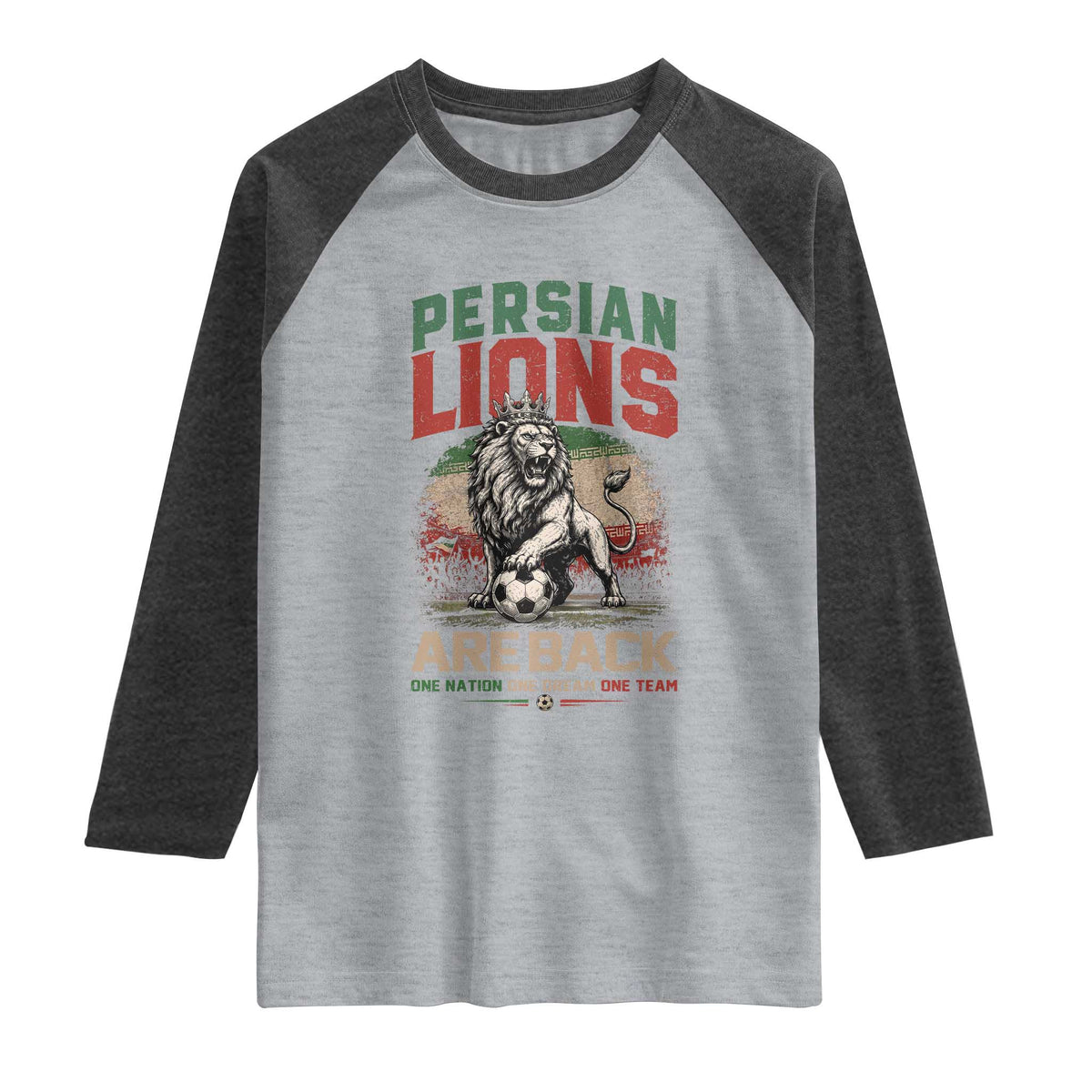 Proud Iran Soccer Fan Gift Raglan Shirt Persian Lions Are Back