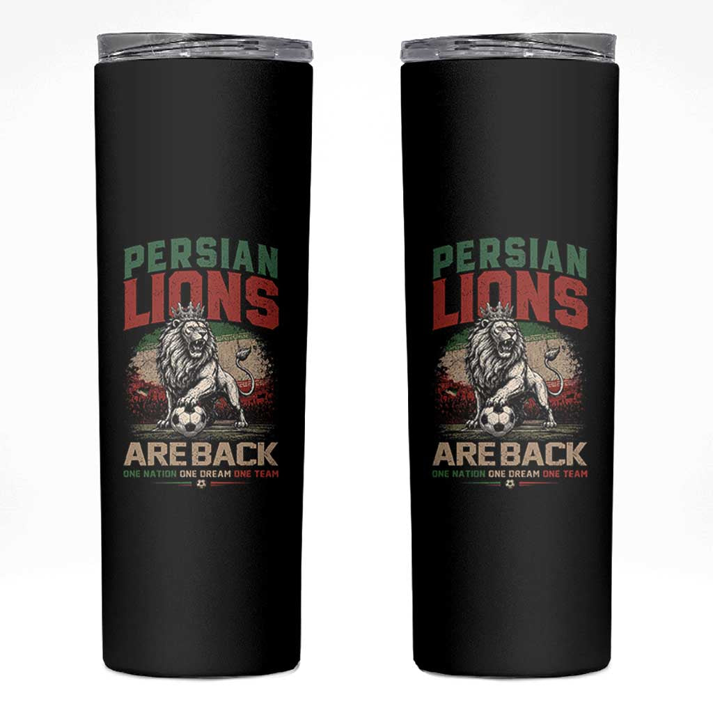 Proud Iran Soccer Fan Gift Skinny Tumbler Persian Lions Are Back