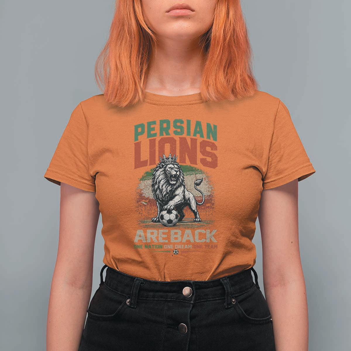 Proud Iran Soccer Fan Gift T Shirt For Women Persian Lions Are Back