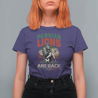 Proud Iran Soccer Fan Gift T Shirt For Women Persian Lions Are Back