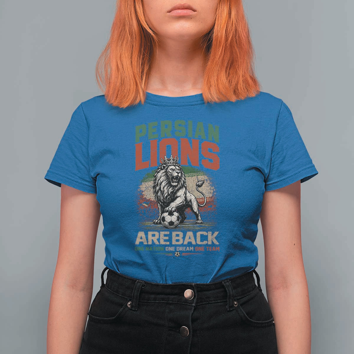 Proud Iran Soccer Fan Gift T Shirt For Women Persian Lions Are Back