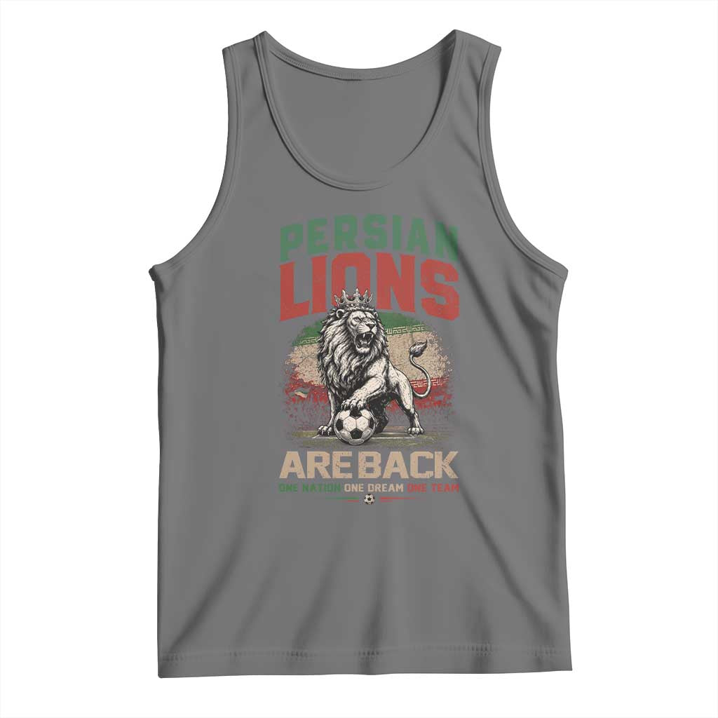 Proud Iran Soccer Fan Gift Tank Top Persian Lions Are Back