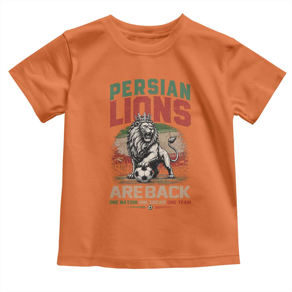 Proud Iran Soccer Fan Gift Toddler T Shirt Persian Lions Are Back