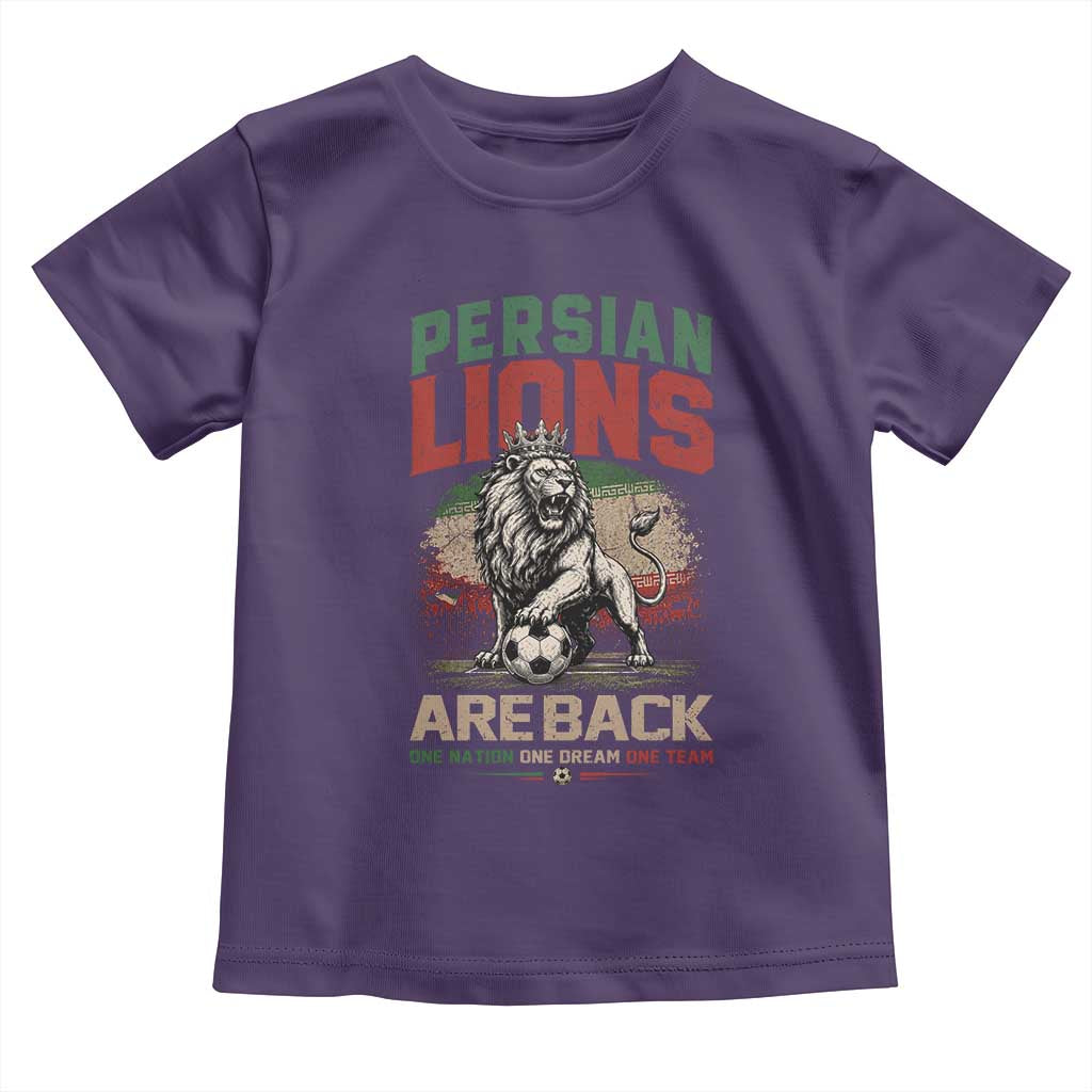 Proud Iran Soccer Fan Gift Toddler T Shirt Persian Lions Are Back
