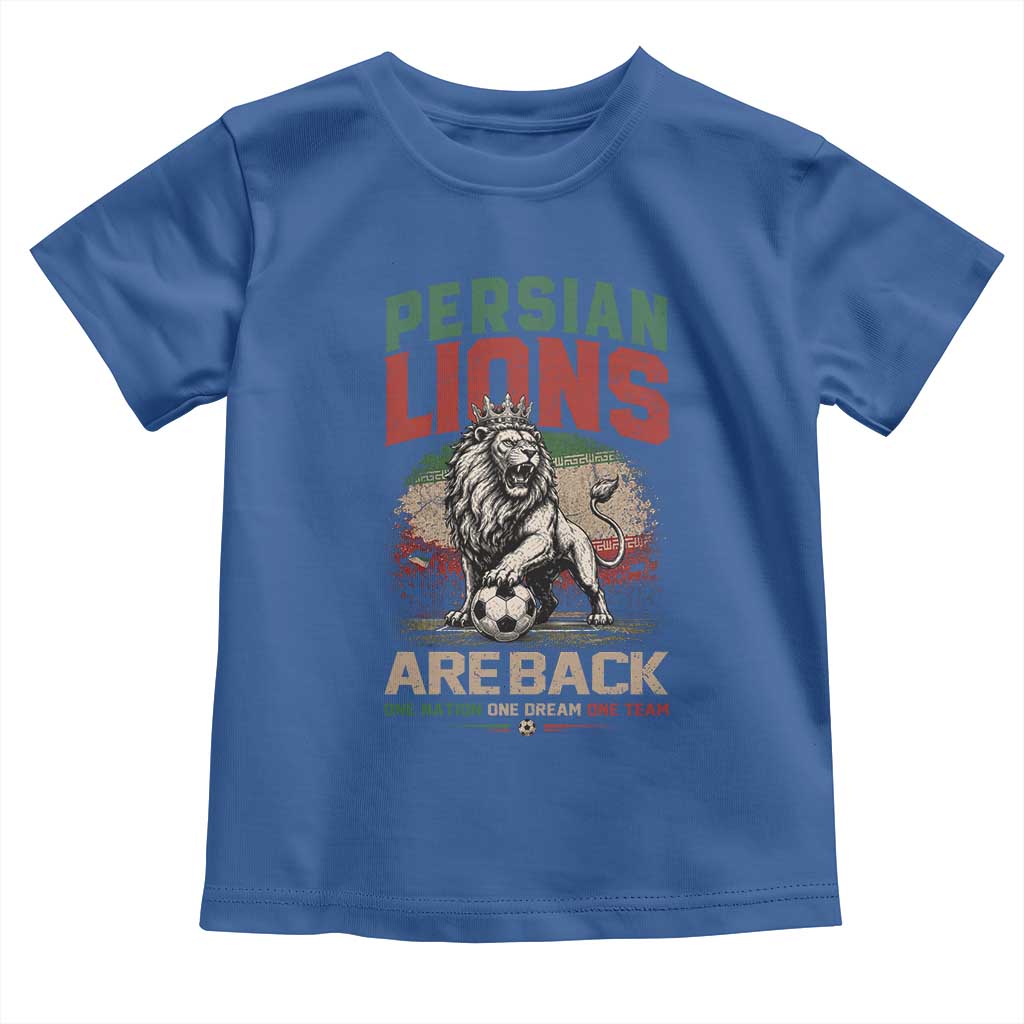 Proud Iran Soccer Fan Gift Toddler T Shirt Persian Lions Are Back