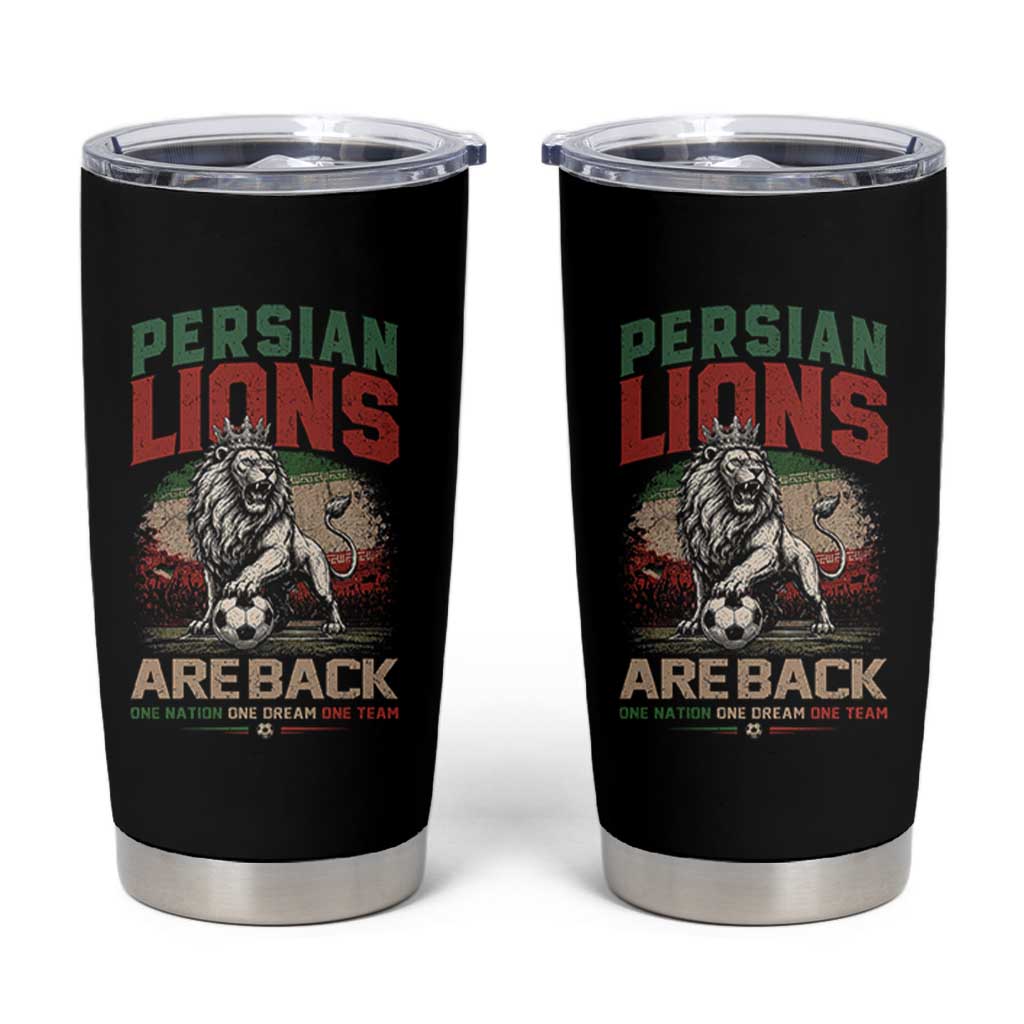 Proud Iran Soccer Fan Gift Tumbler Cup Persian Lions Are Back