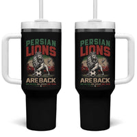 Proud Iran Soccer Fan Gift Tumbler With Handle Persian Lions Are Back