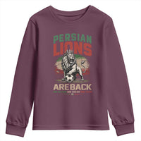 Proud Iran Soccer Fan Gift Youth Sweatshirt Persian Lions Are Back