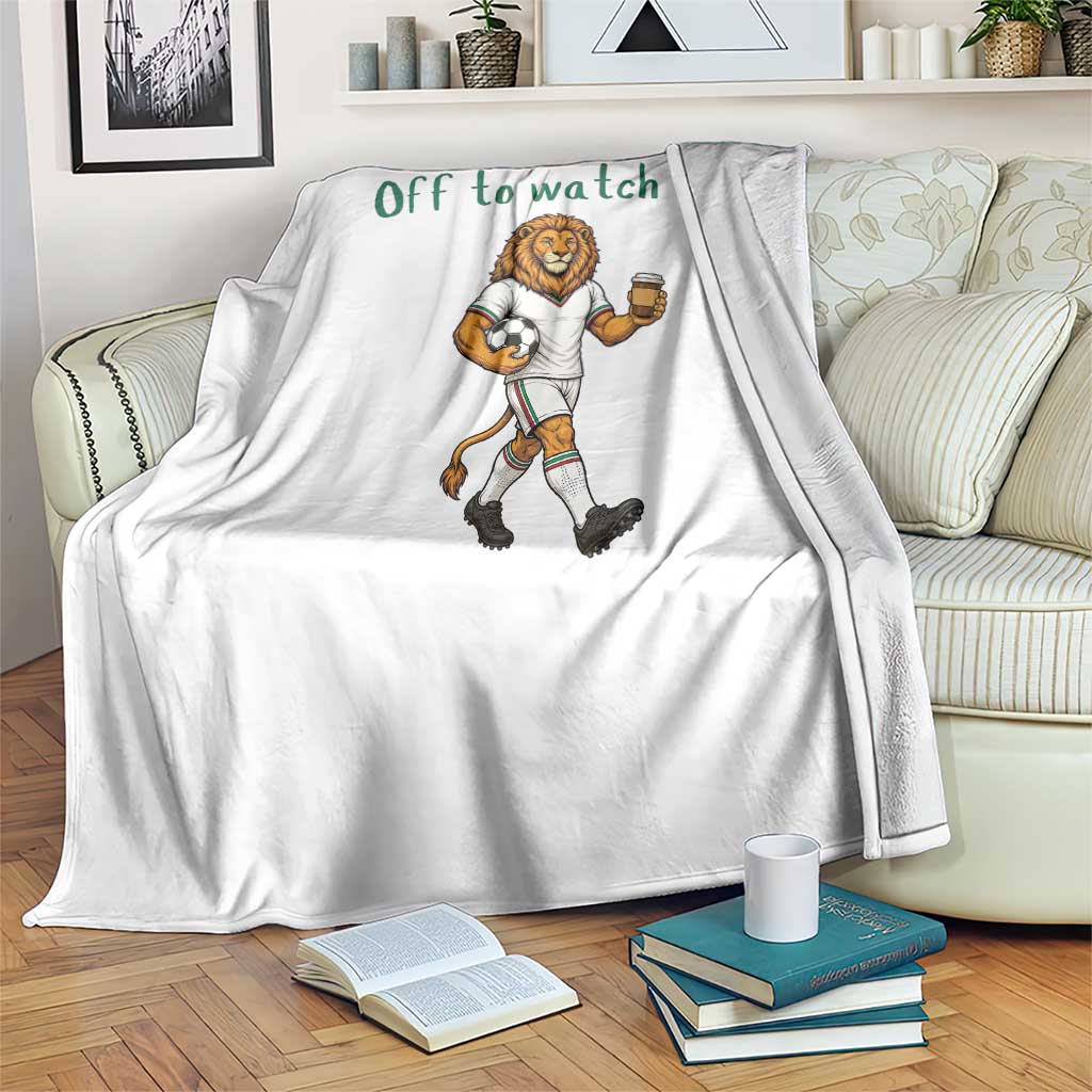 Funny Persian Lion Soccer Fan Gift Throw Blanket Off To Watch Iran