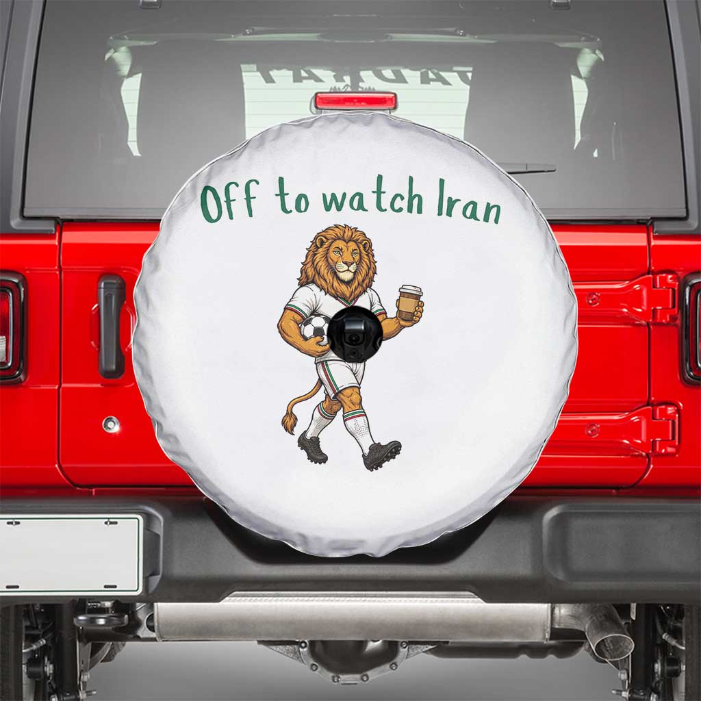 Funny Persian Lion Soccer Fan Gift Spare Tire Cover Off To Watch Iran