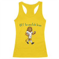 Funny Persian Lion Soccer Fan Gift Racerback Tank Top Off To Watch Iran