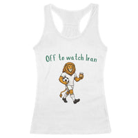 Funny Persian Lion Soccer Fan Gift Racerback Tank Top Off To Watch Iran