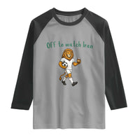 Funny Persian Lion Soccer Fan Gift Raglan Shirt Off To Watch Iran