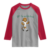 Funny Persian Lion Soccer Fan Gift Raglan Shirt Off To Watch Iran