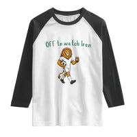 Funny Persian Lion Soccer Fan Gift Raglan Shirt Off To Watch Iran