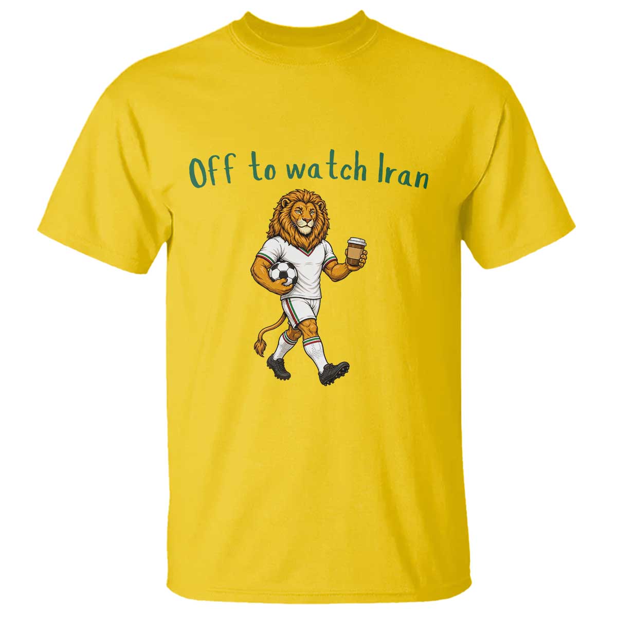 Funny Persian Lion Soccer Fan Gift T Shirt Off To Watch Iran