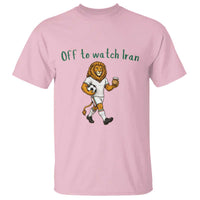 Funny Persian Lion Soccer Fan Gift T Shirt Off To Watch Iran