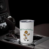 Funny Persian Lion Soccer Fan Gift Tumbler Cup Off To Watch Iran