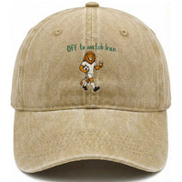 Funny Persian Lion Soccer Fan Gift Washed Cotton Baseball Cap Off To Watch Iran