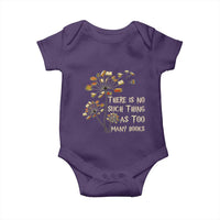 There Is No Such Thing As Too Many Books Baby Onesie Book Lover - Wonder Print Shop