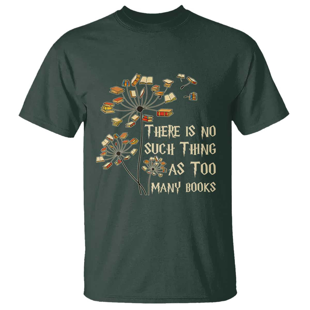 There Is No Such Thing As Too Many Books T Shirt Book Lover - Wonder Print Shop