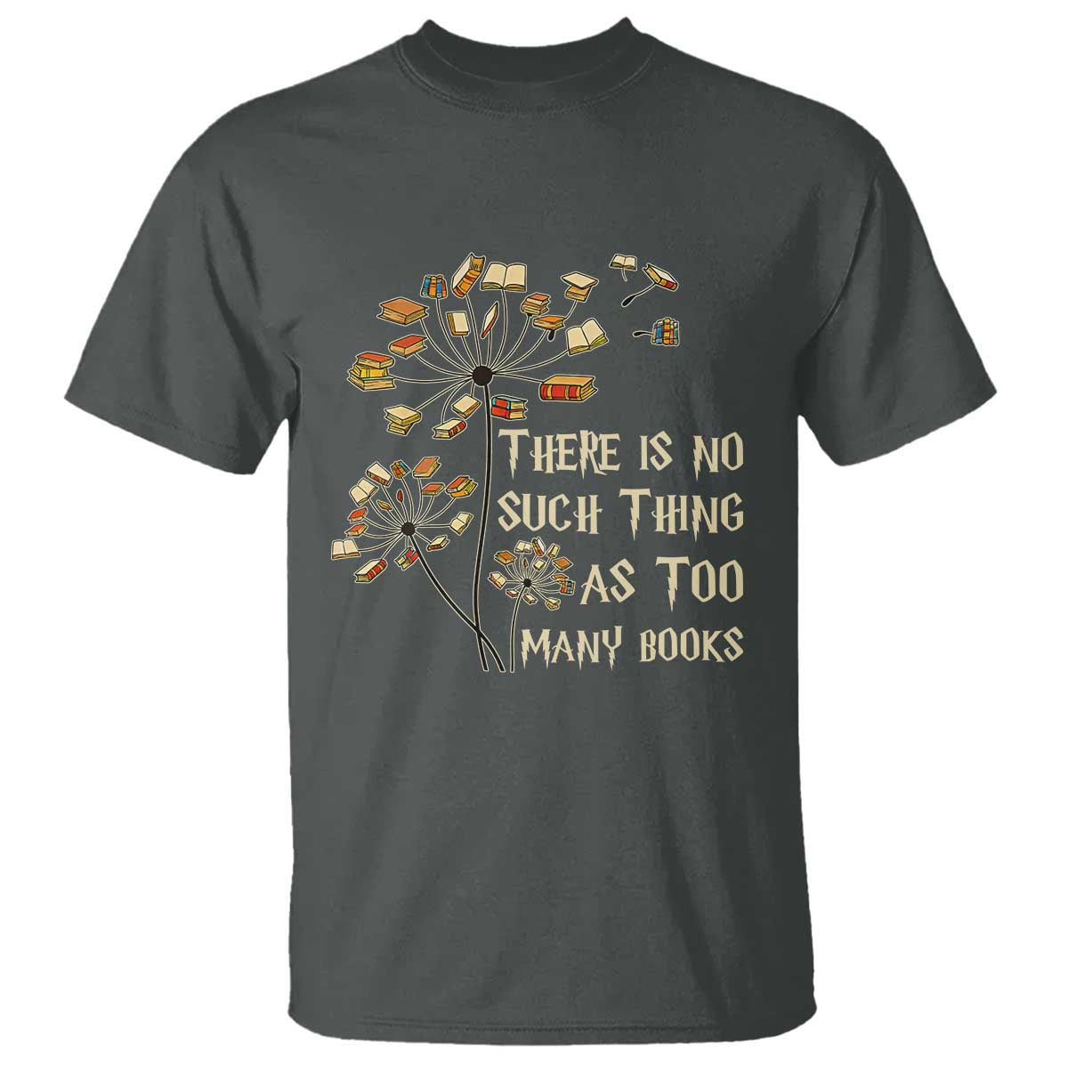 There Is No Such Thing As Too Many Books T Shirt Book Lover - Wonder Print Shop