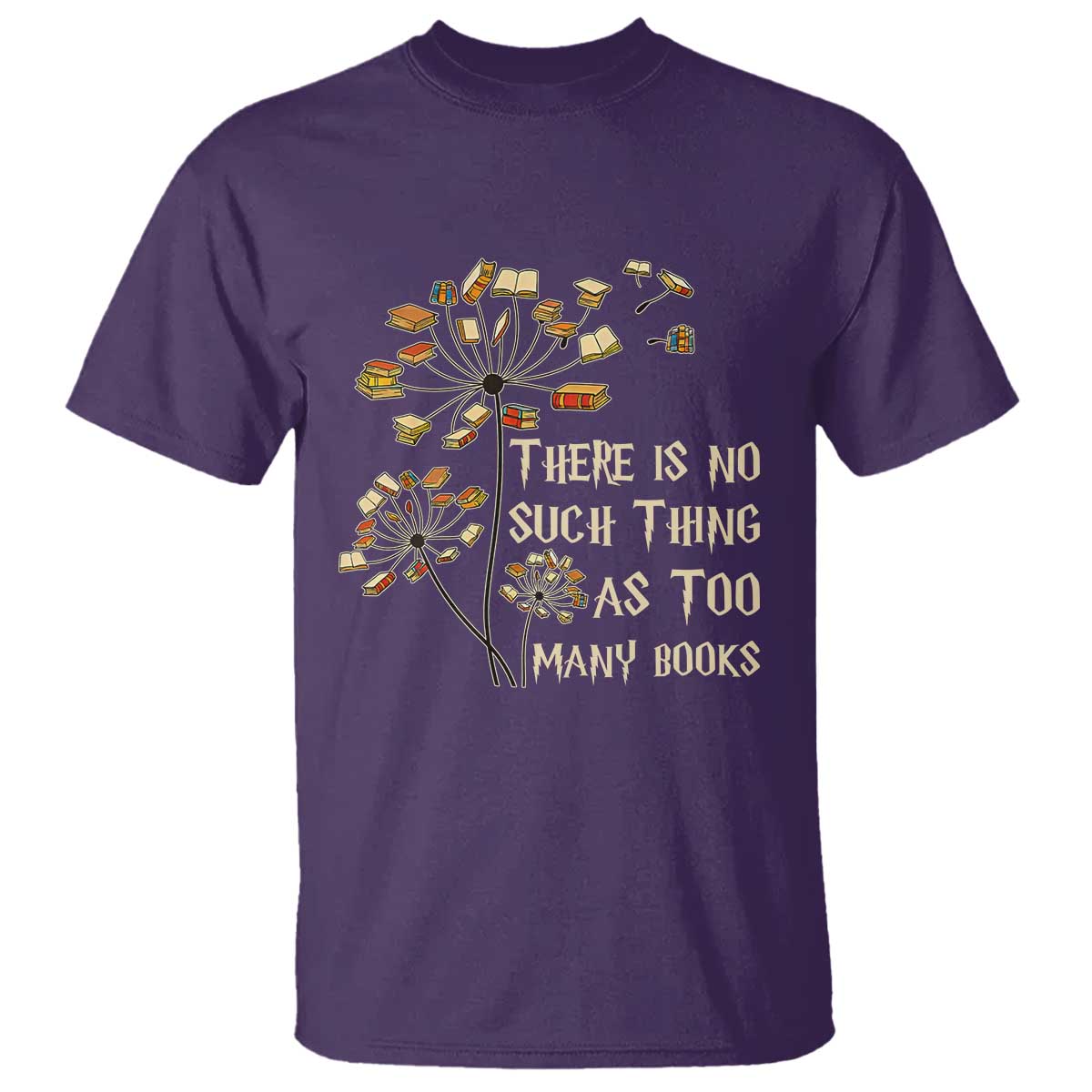 There Is No Such Thing As Too Many Books T Shirt Book Lover - Wonder Print Shop