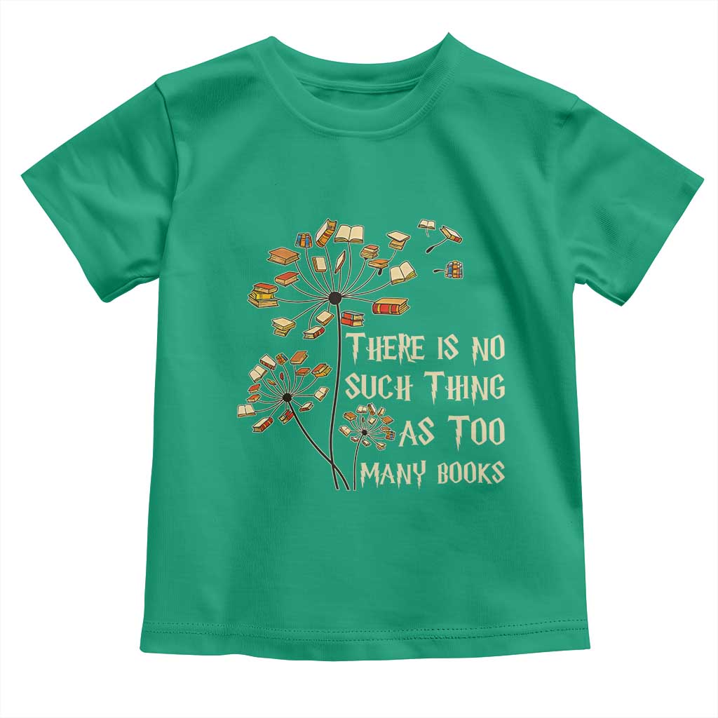 There Is No Such Thing As Too Many Books Toddler T Shirt Book Lover - Wonder Print Shop