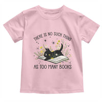 There Is No Such Thing As Too Many Books Toddler T Shirt Cute Kitty Reading Book - Wonder Print Shop