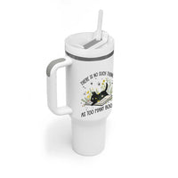 There Is No Such Thing As Too Many Books Tumbler With Handle Cute Kitty Reading Book