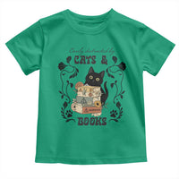 Easily Distracted By Cats And Books Toddler T Shirt Funny Book Kitty Lover - Wonder Print Shop
