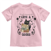 Easily Distracted By Cats And Books Toddler T Shirt Funny Book Kitty Lover - Wonder Print Shop