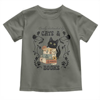 Easily Distracted By Cats And Books Toddler T Shirt Funny Book Kitty Lover - Wonder Print Shop