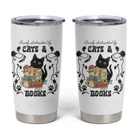 Easily Distracted By Cats And Books Tumbler Cup Funny Book Kitty Lover