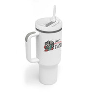 Easily Distracted By Cats And Books Tumbler With Handle Lazy Kitty Book Lover