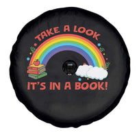 Take A Look It Is In A Book Spare Tire Cover Cute Rainbow Book Educational Quote - Wonder Print Shop