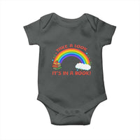 Take A Look It Is In A Book Baby Onesie Cute Rainbow Book Educational Quote - Wonder Print Shop