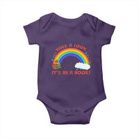 Take A Look It Is In A Book Baby Onesie Cute Rainbow Book Educational Quote - Wonder Print Shop