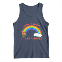 Take A Look It Is In A Book Tank Top Cute Rainbow Book Educational Quote - Wonder Print Shop