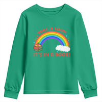 Take A Look It Is In A Book Youth Sweatshirt Cute Rainbow Book Educational Quote - Wonder Print Shop