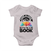 Take A Look It Is In A Book Baby Onesie Reading Retro Rainbow Vintage - Wonder Print Shop