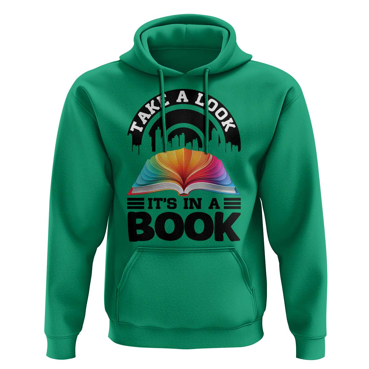 Take A Look It Is In A Book Hoodie Reading Retro Rainbow Vintage - Wonder Print Shop