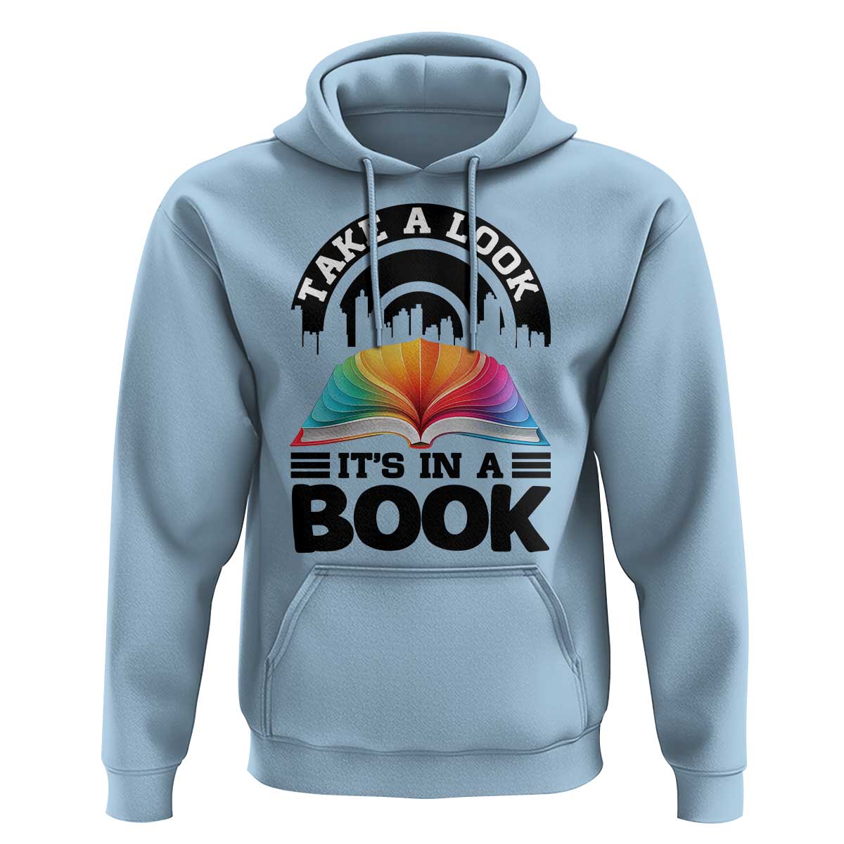 Take A Look It Is In A Book Hoodie Reading Retro Rainbow Vintage - Wonder Print Shop