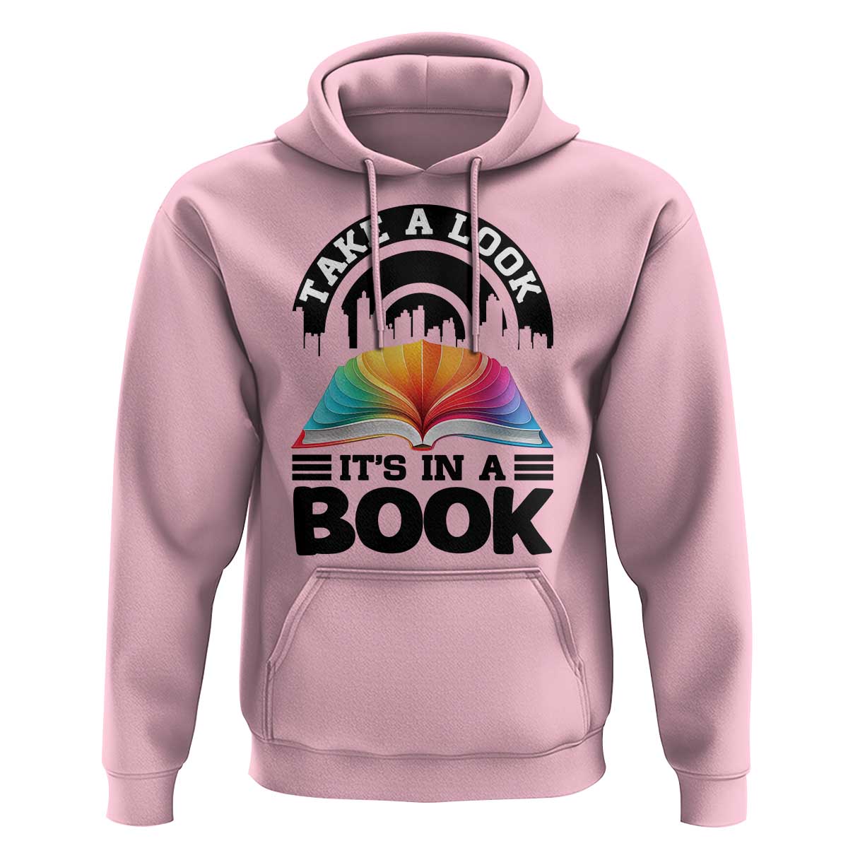 Take A Look It Is In A Book Hoodie Reading Retro Rainbow Vintage - Wonder Print Shop