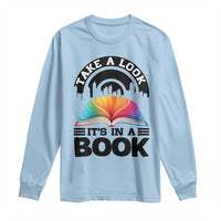 Take A Look It Is In A Book Long Sleeve Shirt Reading Retro Rainbow Vintage - Wonder Print Shop