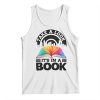 Take A Look It Is In A Book Tank Top Reading Retro Rainbow Vintage - Wonder Print Shop